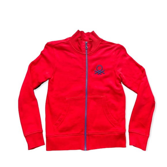 United Color of Benetton Boys Long Sleeve Sweatshirt with Zipper  Size L(8-9) - Picture 2 of 7